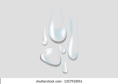 Vector de fondo de caída de agua transparente