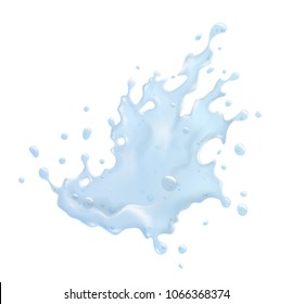 Transparent Water Splash Isolated on a white background.