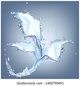 transparent water splash VECTOR ILLUSTRATION