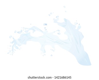 Transparent water splash. vector illustration
