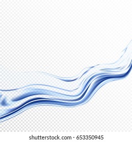 Transparent water splashes with drops. realistic aqua wave isolated on transparent background. Vector 3d illustration