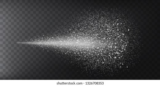 Transparent Water Spray Mist Of Atomizer Or Smoke, Paint Dust Particles. Vector Illustration