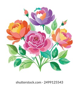 Transparent Watercolor Flowers, Floral Watercolor, Watercolor  Flowers
