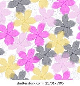 Transparent watercolor rose. Seamless floral pattern.  This pattern can be use for fabric textile wallpaper.