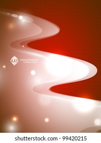 Transparent wave abstract background