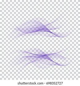 Transparent waves of blue.Abstract waves background smoke