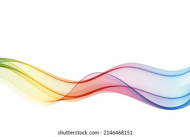 Transparent wave,smoky structure.Abstract background of multicolored rainbow wave.