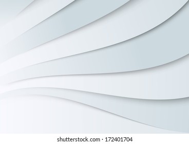 Transparent wavy banner template. Vector illustration