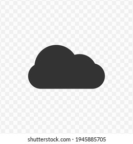 Transparent weater icon png, vector illustration of an cloud icon in dark color and transparent background(png)