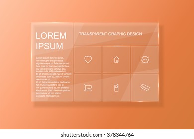 Transparent web design. Website design. Eps10