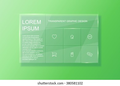Transparent web design. Website design. Eps10