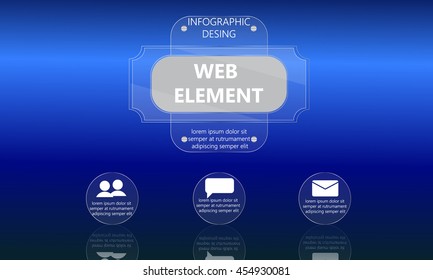 Transparent web design. Website design. Eps10