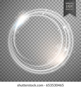 transparent while light effect vector design