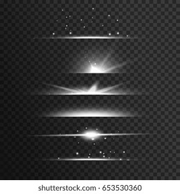 Transparent White Light Streak Effect Vector Background