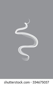 transparent white smoke. Vector image.