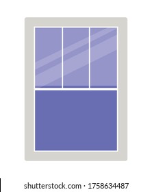 transparent window design, architecture home and house theme Vector illustration