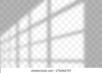 Transparent window shadow. Light effect overlay. Mesh grid. Presentation your design card, poster, stories Photo realistic vector illustration