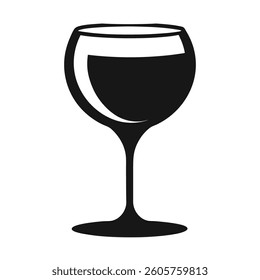 A transparent wine glass with reflections isolated on a white background