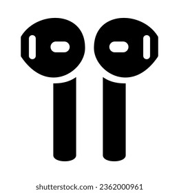 Transparent wireless earpiece, an isolated device, new technology, a simple illustration for websites and contents on white background, flat style art