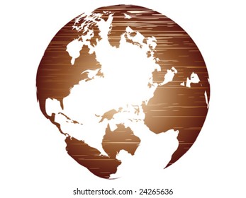 transparent world globe