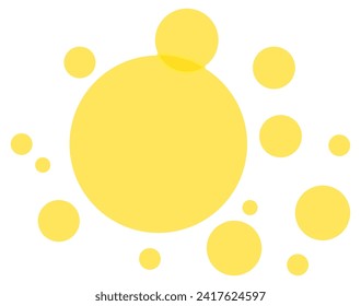 Transparent Yellow Color Bubbles Vector Art Graphics 13