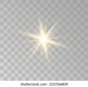Transparent yellow sunlight special lens flash light effect. Front solar flare lenses	