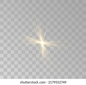 Transparent yellow sunlight special lens flash light effect. Front solar flare lenses	