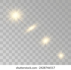 Transparent yellow sunlight special lens flash light effect. Front solar flare lenses	
