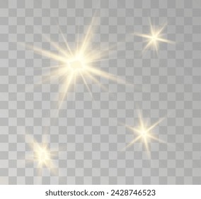 Transparent yellow sunlight special lens flash light effect. Front solar flare lenses	