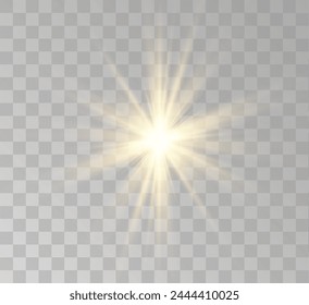 Effet de lumière flash de la lentille jaune transparente. lentilles de flamme solaire avant	