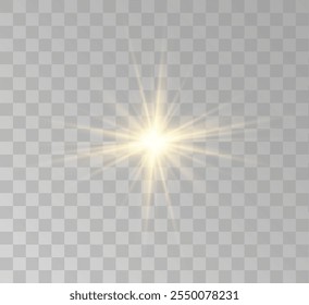 Transparent yellow sunlight special lens flash light effect. Front solar flare lenses.	