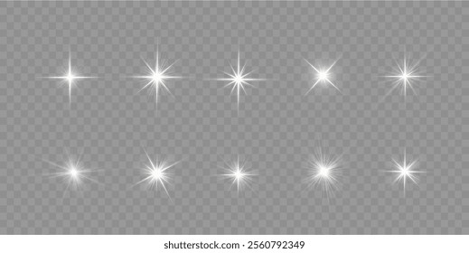 Transparent yellow sunlight special lens flash light effect. Sun light with glare. Golden flash png. Vector illustration for perfect effect with sparkles. Sun rays png. 