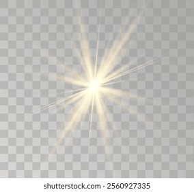 Transparent yellow sunlight special lens flash light effect. Front solar flare lenses	