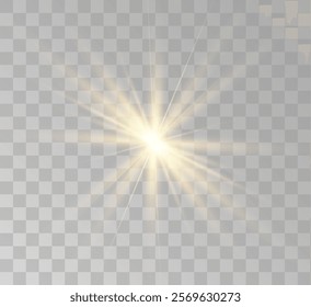 Transparent yellow sunlight special lens flash light effect. Front solar flare lenses	