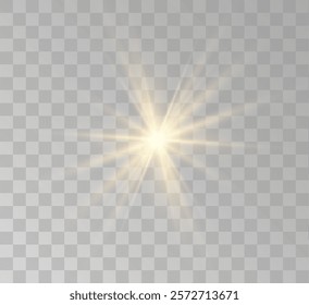 Transparent yellow sunlight special lens flash light effect. Front solar flare lenses	