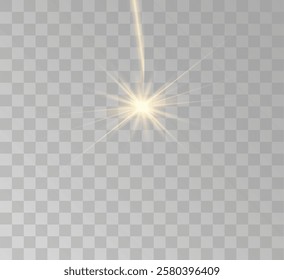 Transparent yellow sunlight special lens flash light effect. Front solar flare lenses	