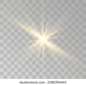 Transparent yellow sunlight special lens flash light effect. Front solar flare lenses	