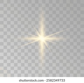 Transparent yellow sunlight special lens flash light effect. Front solar flare lenses	