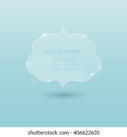transperent frame. glass surface