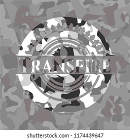 Transpire on grey camo pattern