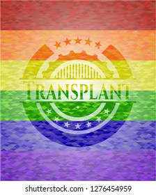 Transplant lgbt colors emblem 