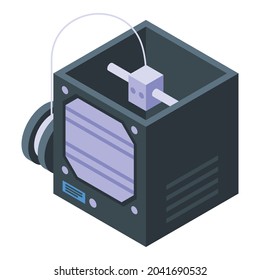 Transplantation Medical Printer Icon Isometric Vector. Bio Science. Engineering Human