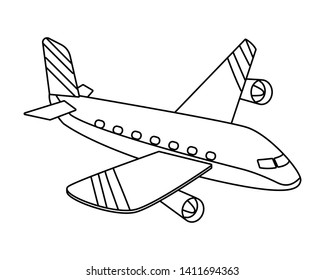 Transport Airplane Aircraft Jet Cartoon Stock Vector (Royalty Free ...