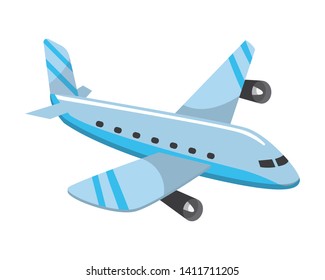 transport airplane aircraft jet cartoon