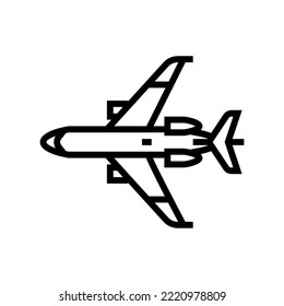transport airplane aircraft line icon vector. transport airplane aircraft sign. isolated contour symbol black illustration