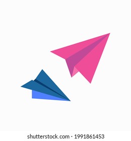 Transport airplane icon, telegram logo design, telegram app. Message icon.