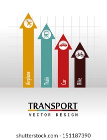 transport arrows over gray background vector illustration 
