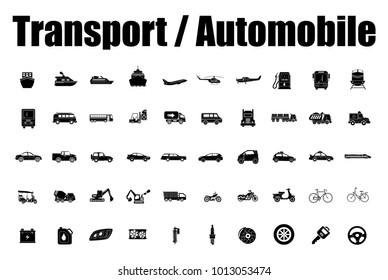 Transport and Automobile icons