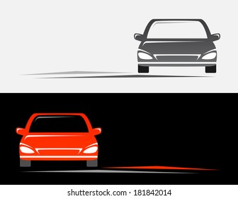 transport background with red and grey modern cars