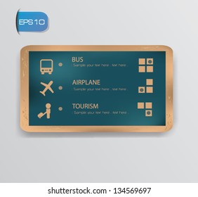 Transport banner for text on old paper card background,vector